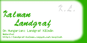 kalman landgraf business card